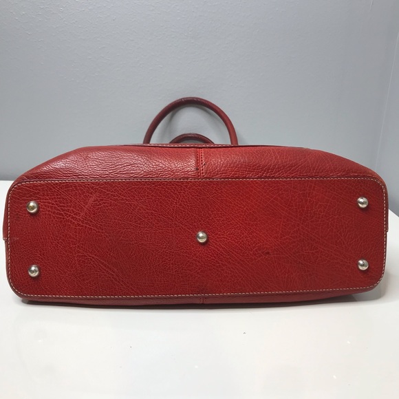 Tods Red Leather Buckle Satchel Shoulder Bag - Picture 8 of 8